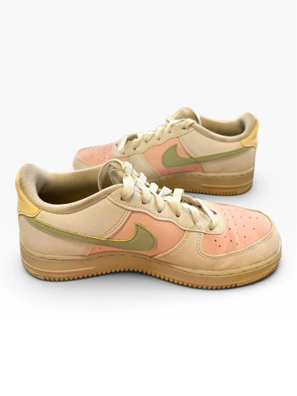 Nike Air Force 1 AF1 Next Nature Easter Sanddrift Pink Olive Yellow 6.5Y W8